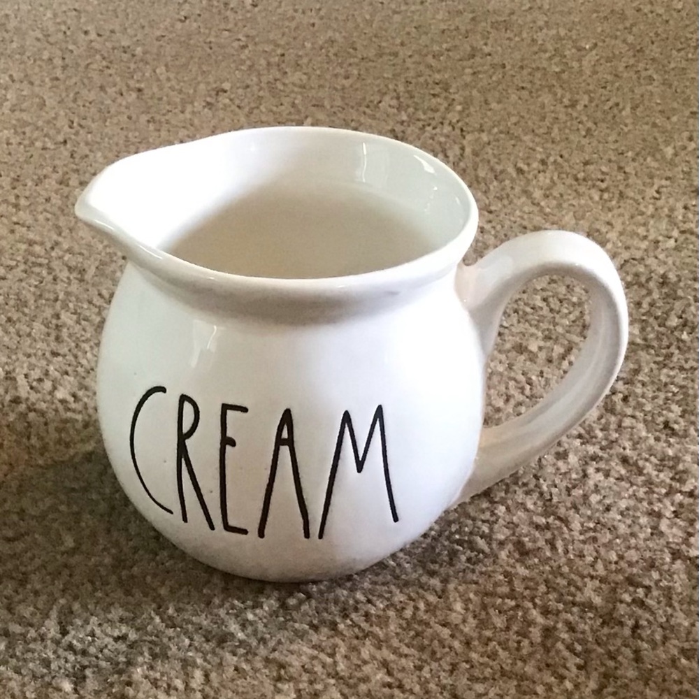 Rae Dunn “CREAM” Irregular Shape MILK/Creamer. White.